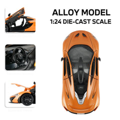 YYC Mclaren P1 1:24 diecast with open door invites interactive play and inspection.