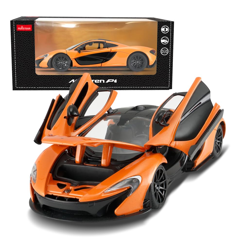 YYC Mclaren P1 1:24 diecast orange body shows premium detail for collectors.