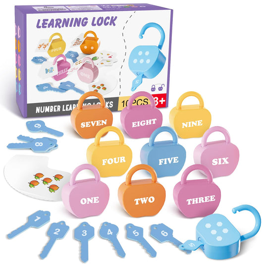 YYDeek locks and keys apple-shaped set for tactile play, developing fine motor skills.