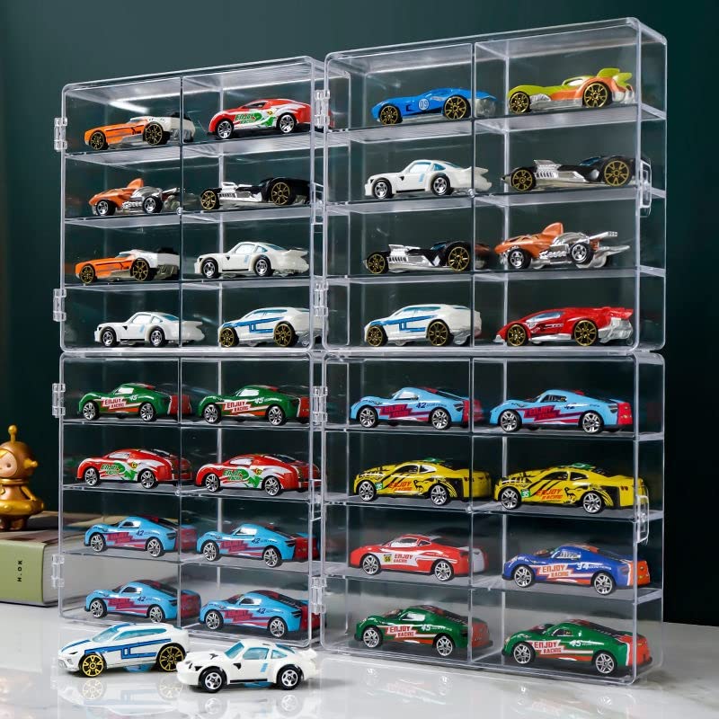 YYDS four-box display case keeps collection organized on shelves