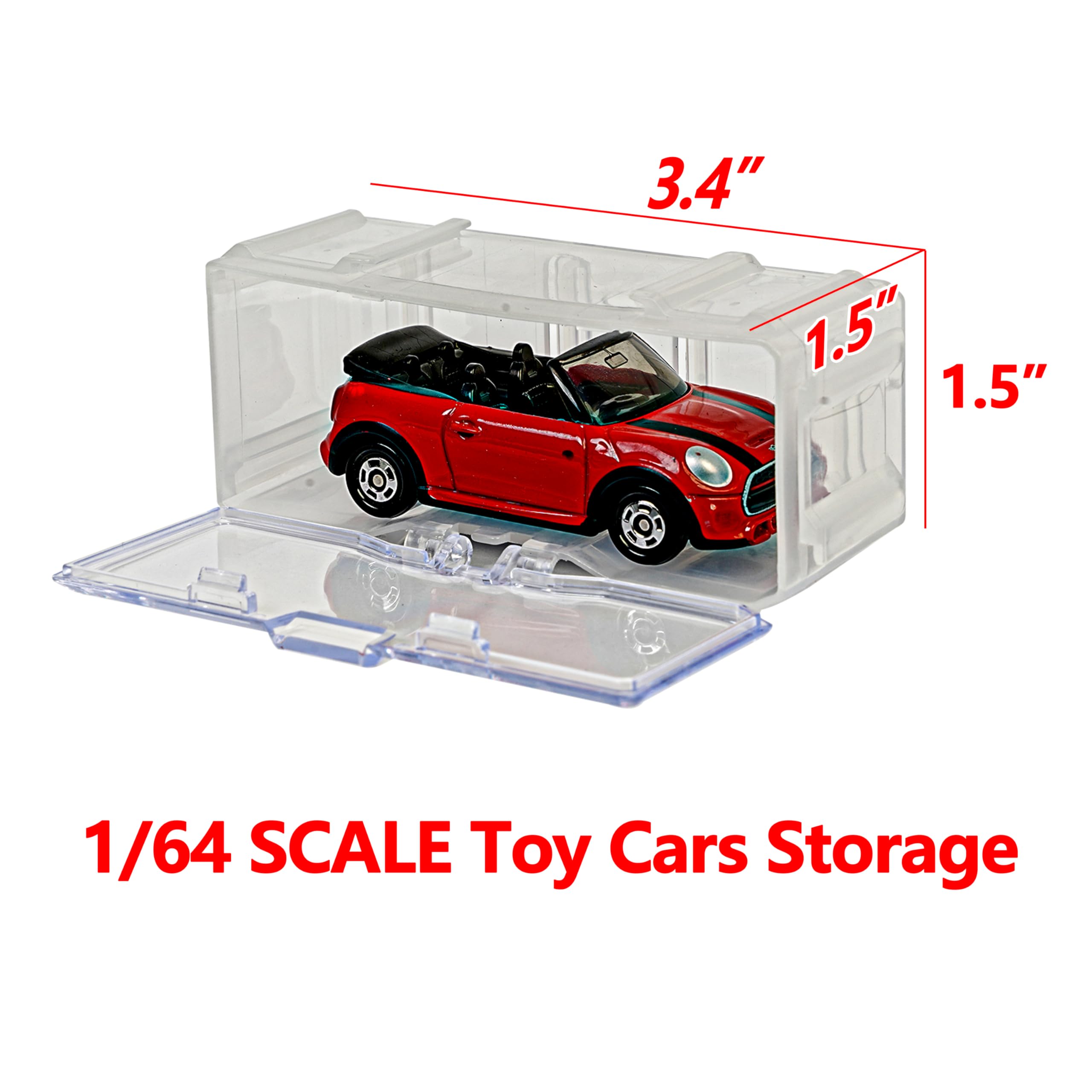 YYDS single 1/64-scale display box measures 3.4x1.5x1.5 inches for precise storage.