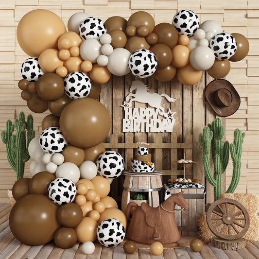 YYDTMHT Western balloon arch kit assembled for a photo-worthy rodeo party.