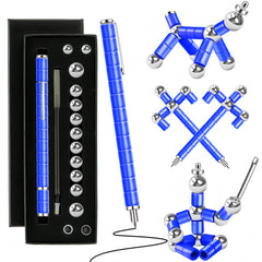 YYMHMF blue fidget pen main view, stylish desk companion for focus