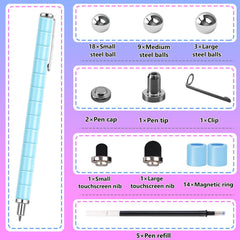 Fidget pen beside DIY art projects to spark desk creativity and decoration.