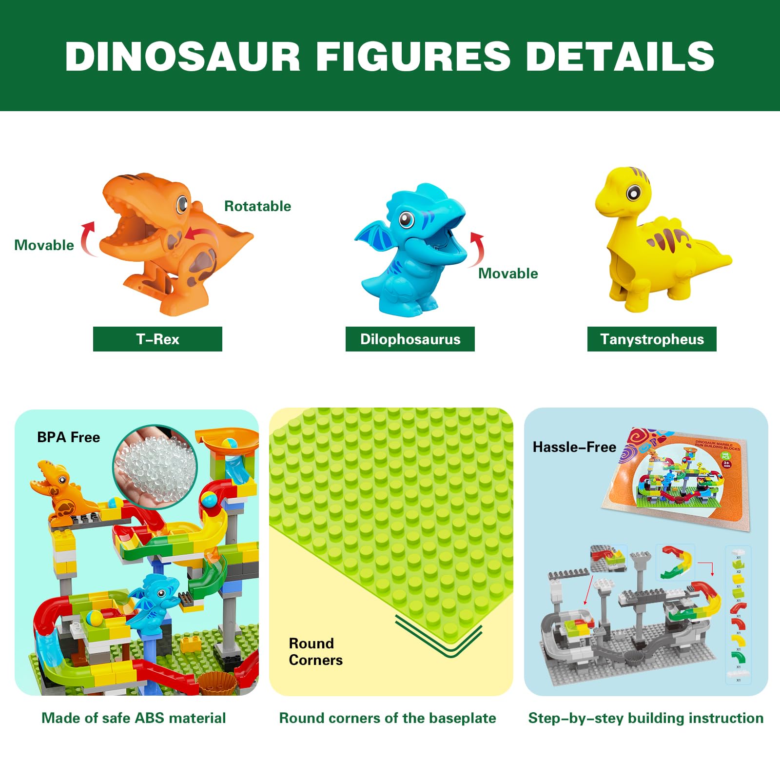 YY Landtoys Dilophosaurus figure included for interactive prehistoric challenges.