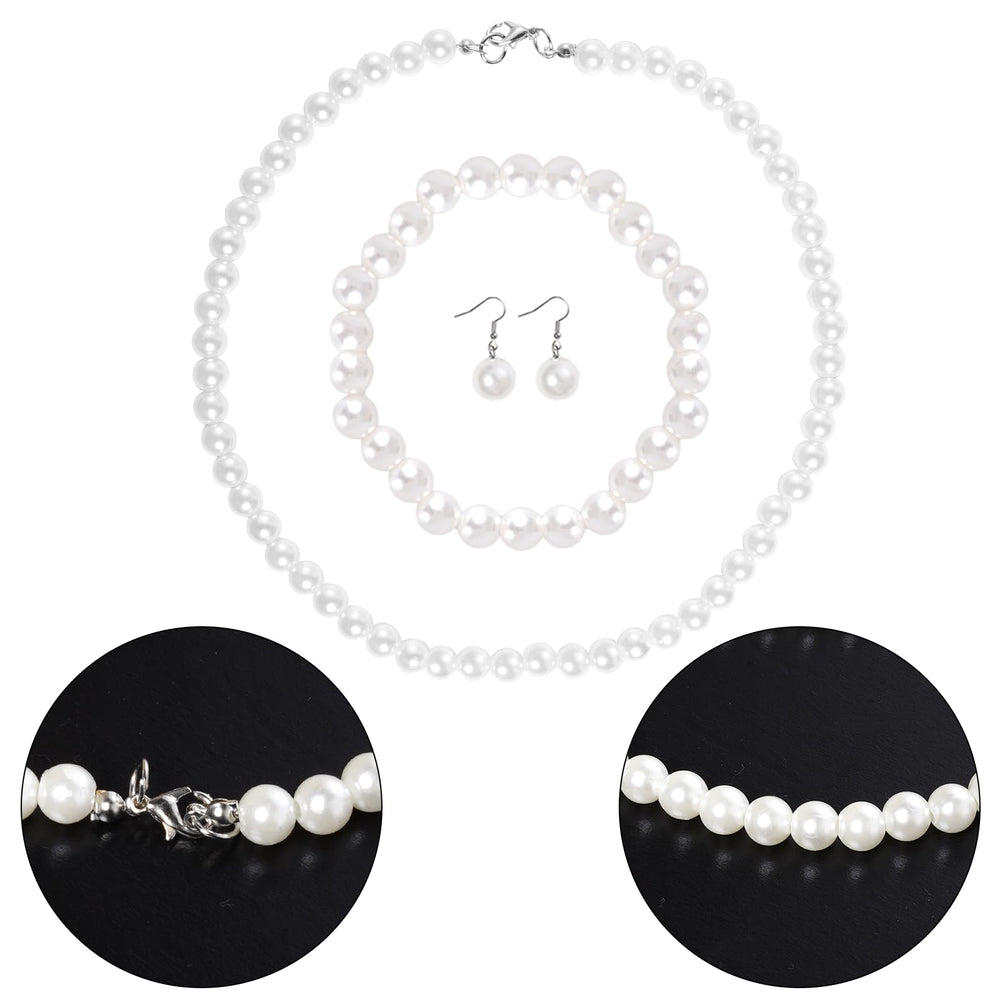 Yymobt pearl necklace enhances authenticity and completes grandma look.