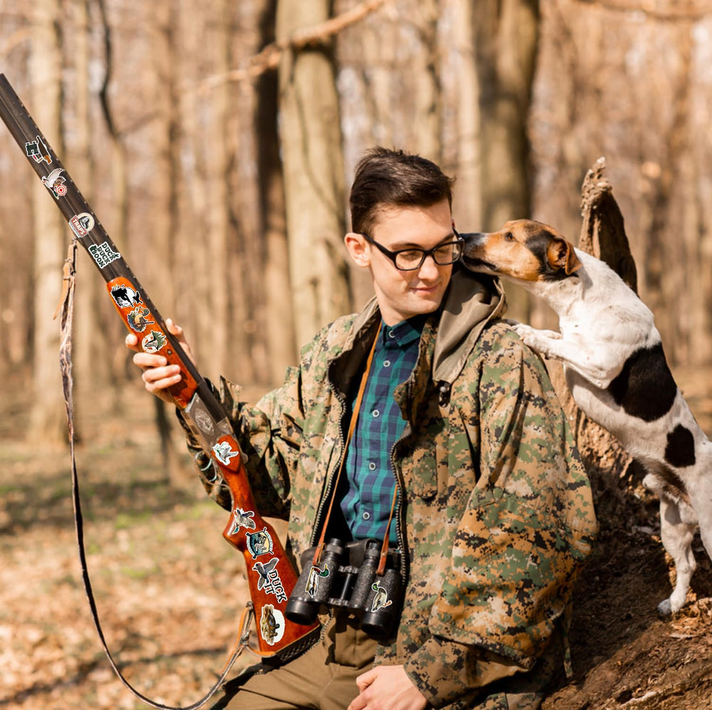 YYMYMGJ duck hunting stickers on a car bumper create a bold hunting vibe