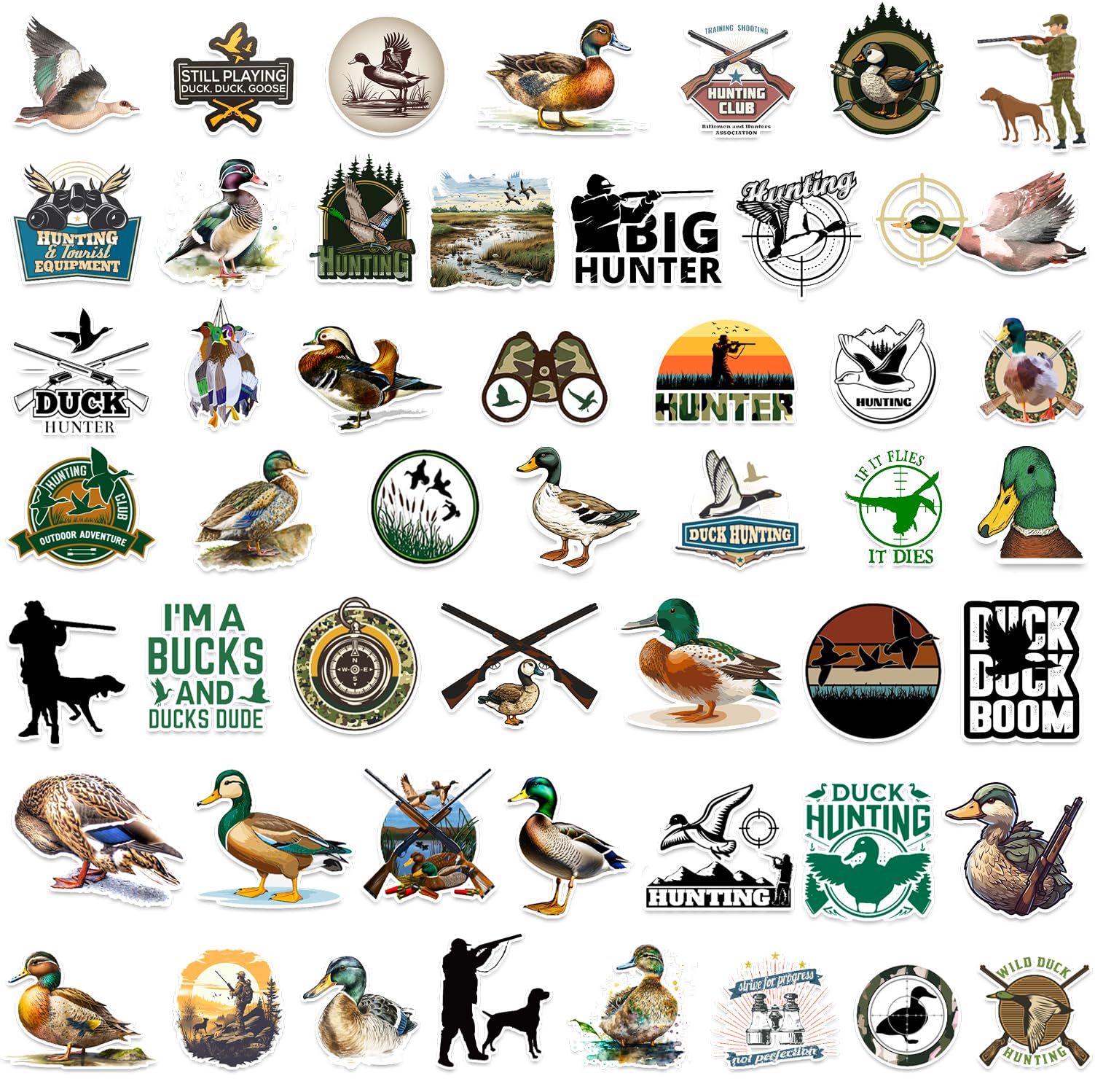 YYMYMGJ duck hunting stickers on a helmet for outdoor adventures