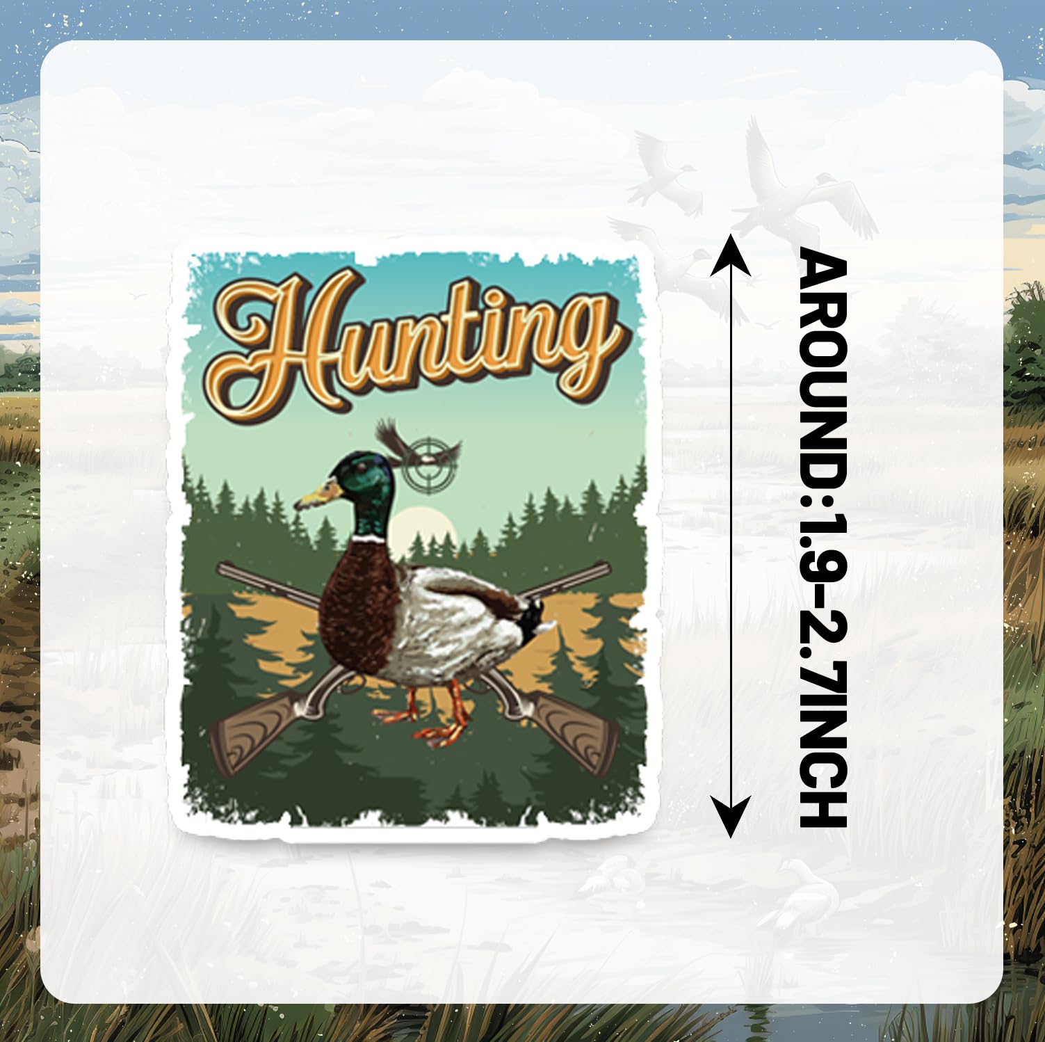 YYMYMGJ duck hunting stickers on a skateboard showcase camo style