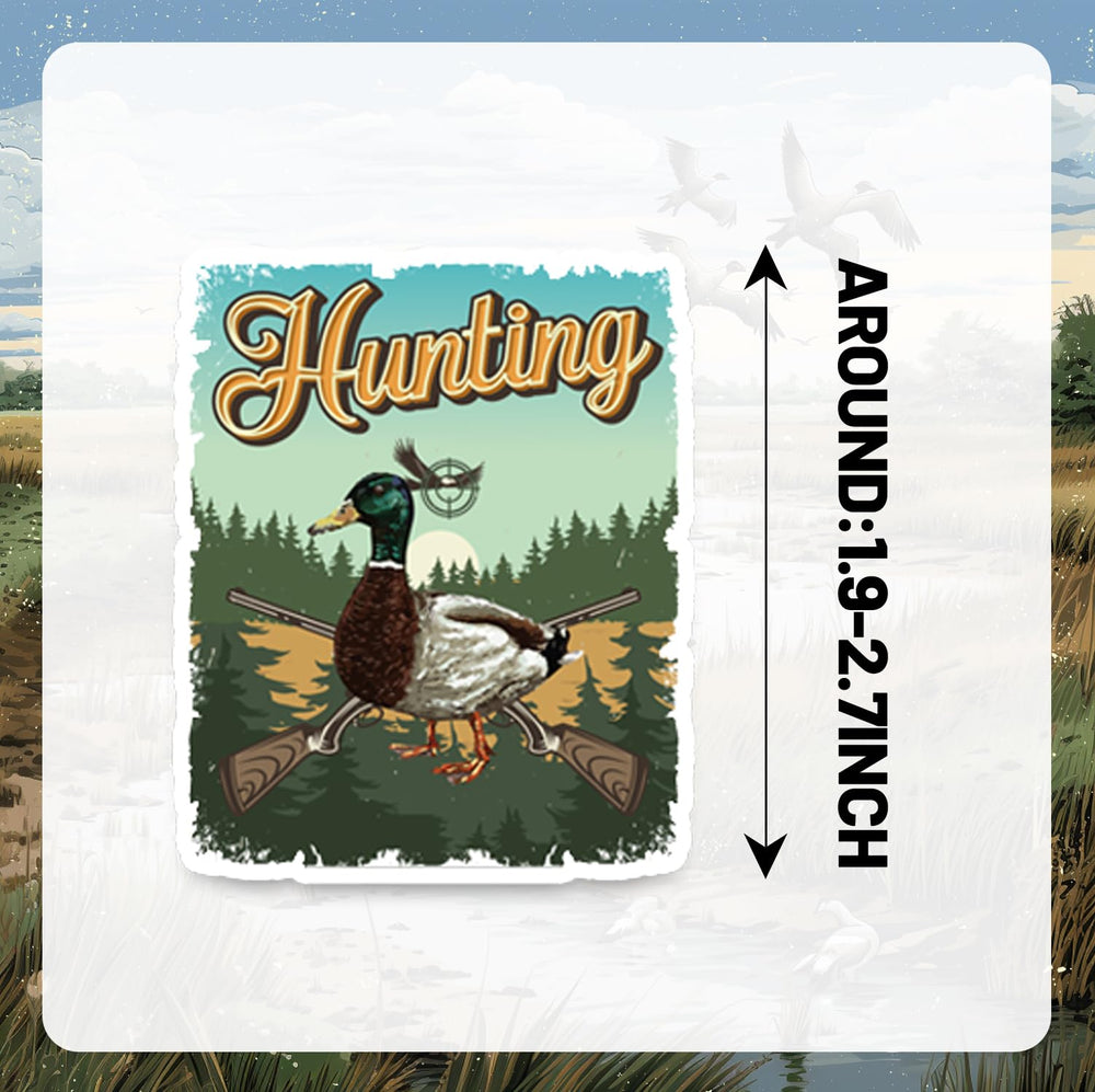 YYMYMGJ duck hunting stickers on a skateboard showcase camo style