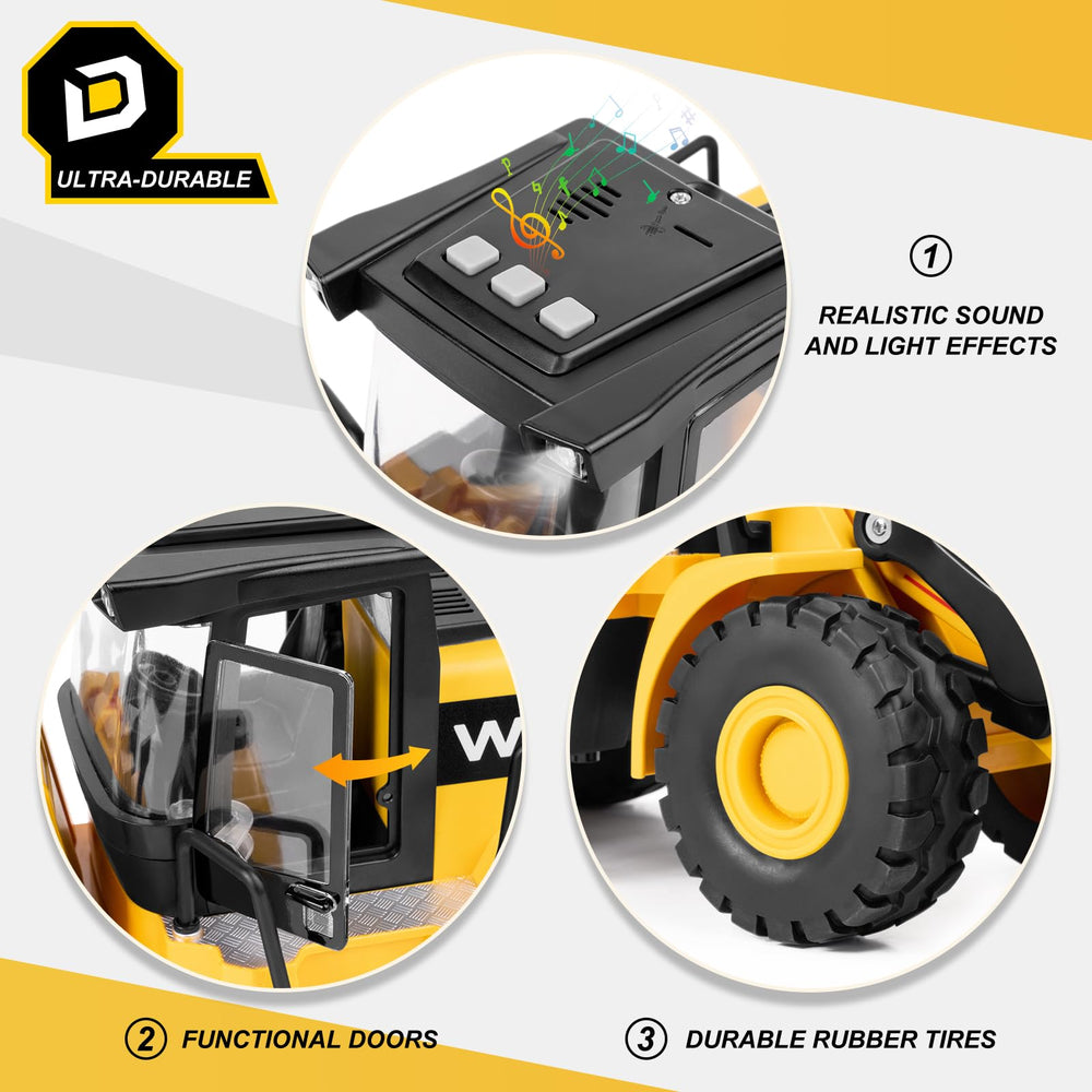 YySiRui bulldozer indoor outdoor play versatility for backyard or playroom.