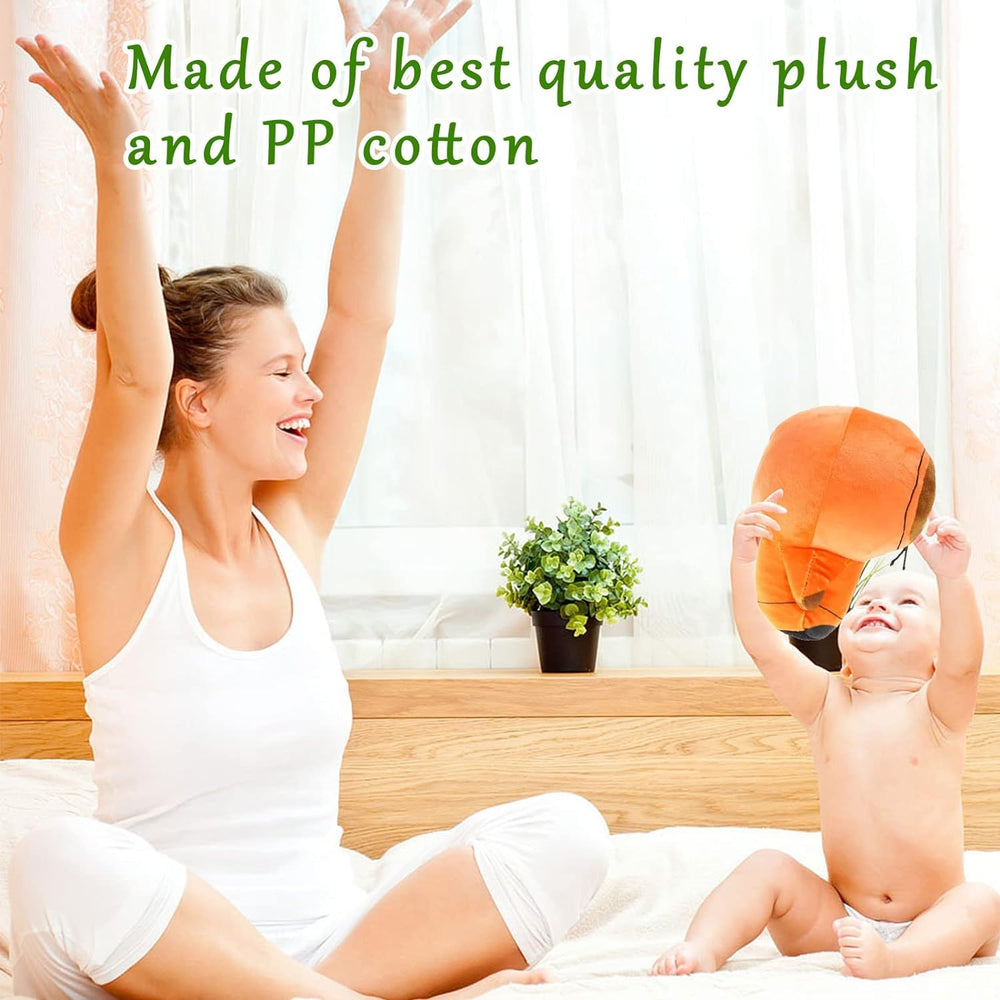 YZONU SP Anime plush orange cartoon design, cute desk or sofa ornament.