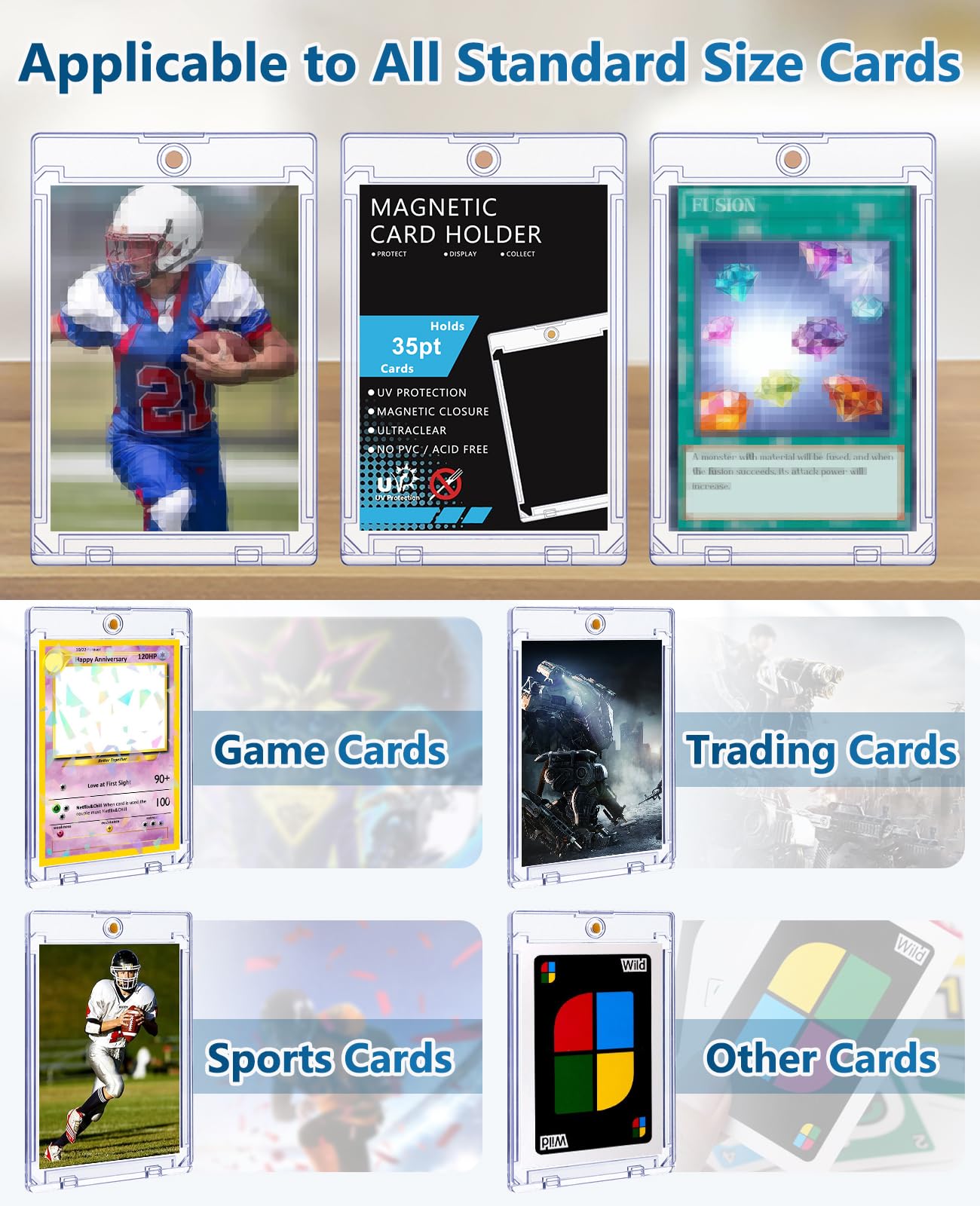 YZtree game card display case ideal for neat, focused card viewing.