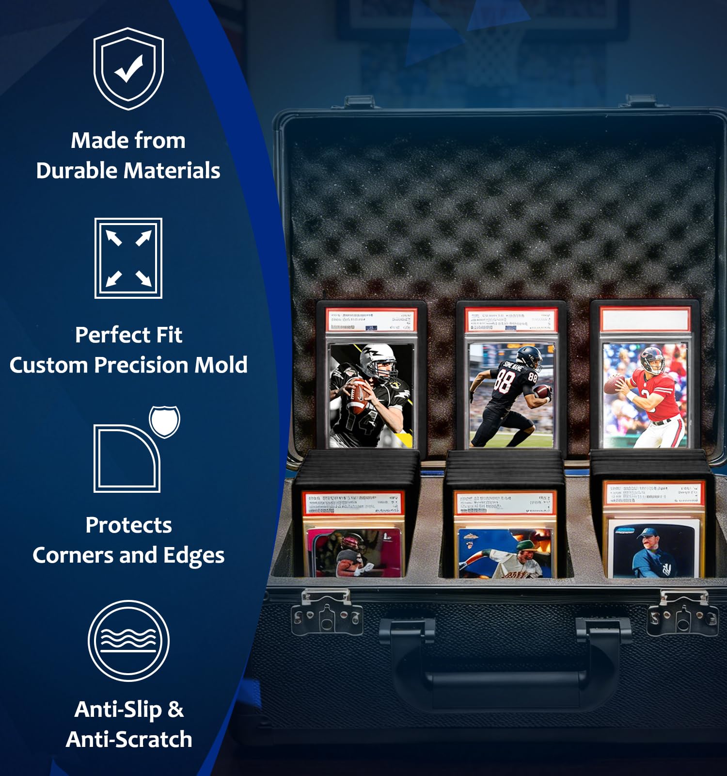 YZtree slim show-ready design colors helps color-code by sport for organized slabs