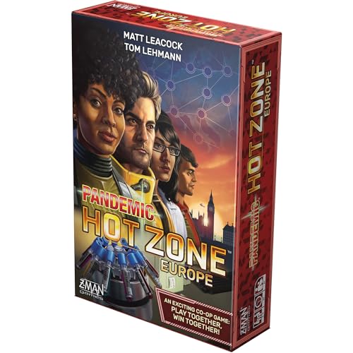 Z-Man Games Pandemic Hot Zone Europe disease cubes on map illustrating teamwork