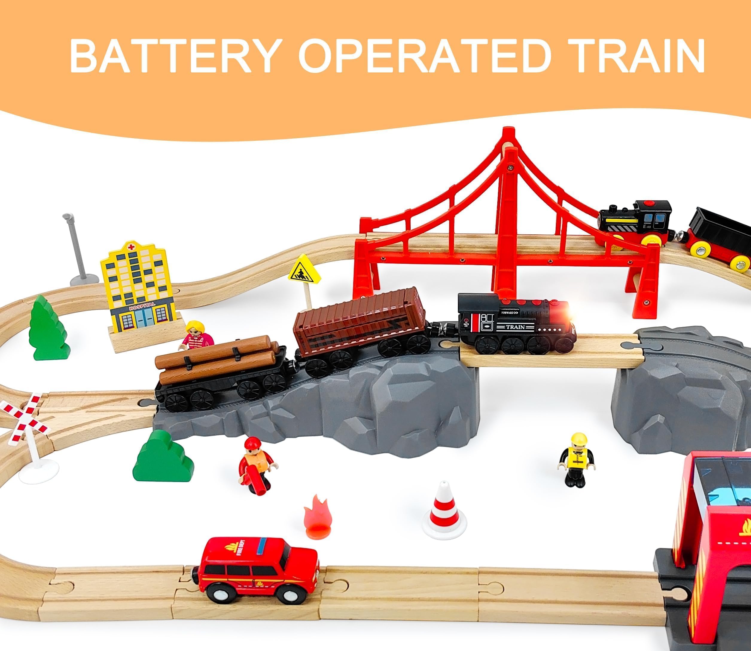 Z MAYABBO battery-powered action supports autonomous runs on compatible tracks.