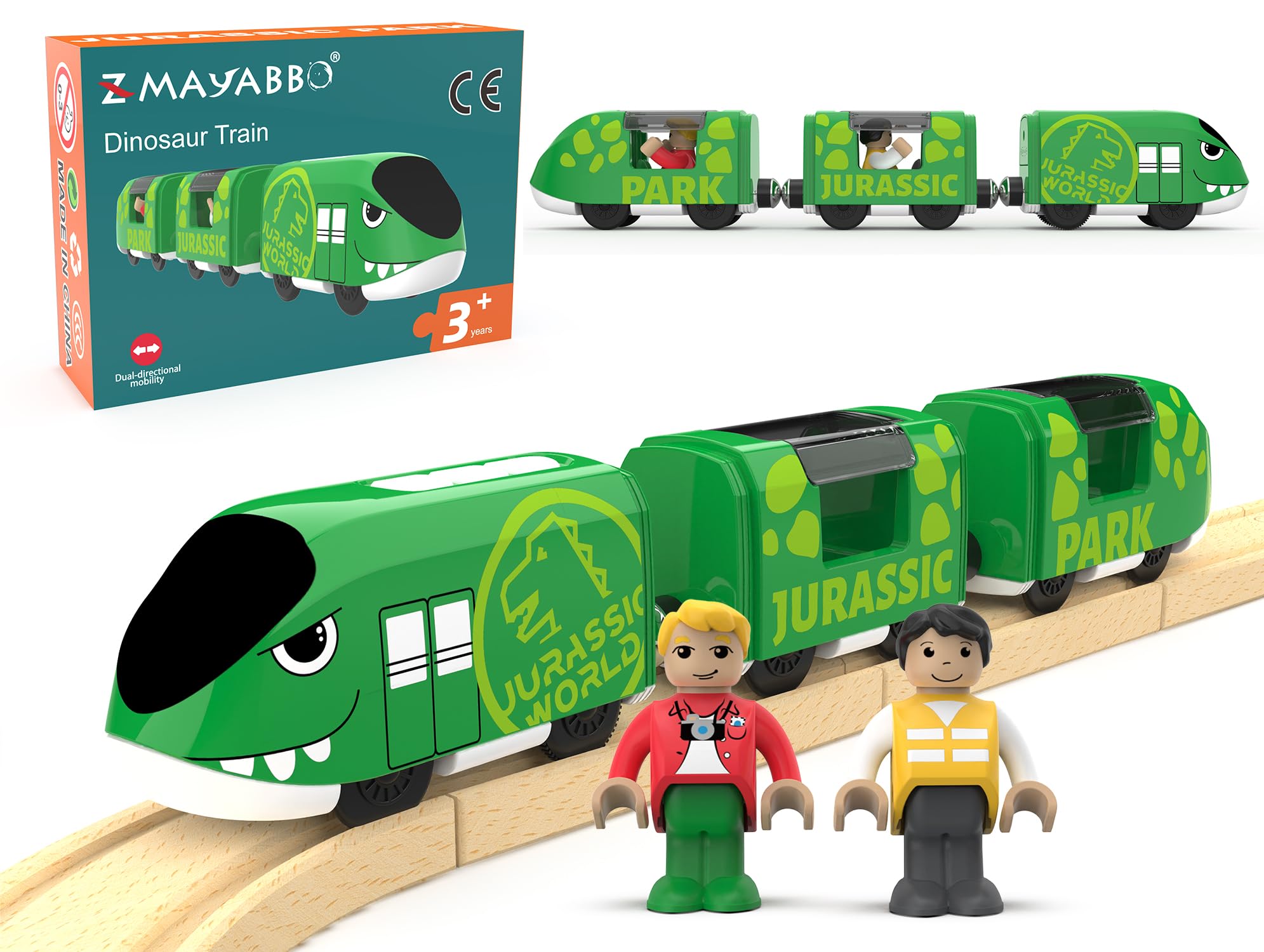 Z MAYABBO locomotive with intuitive buttons for forward, stop, and reverse, enabling interactive play