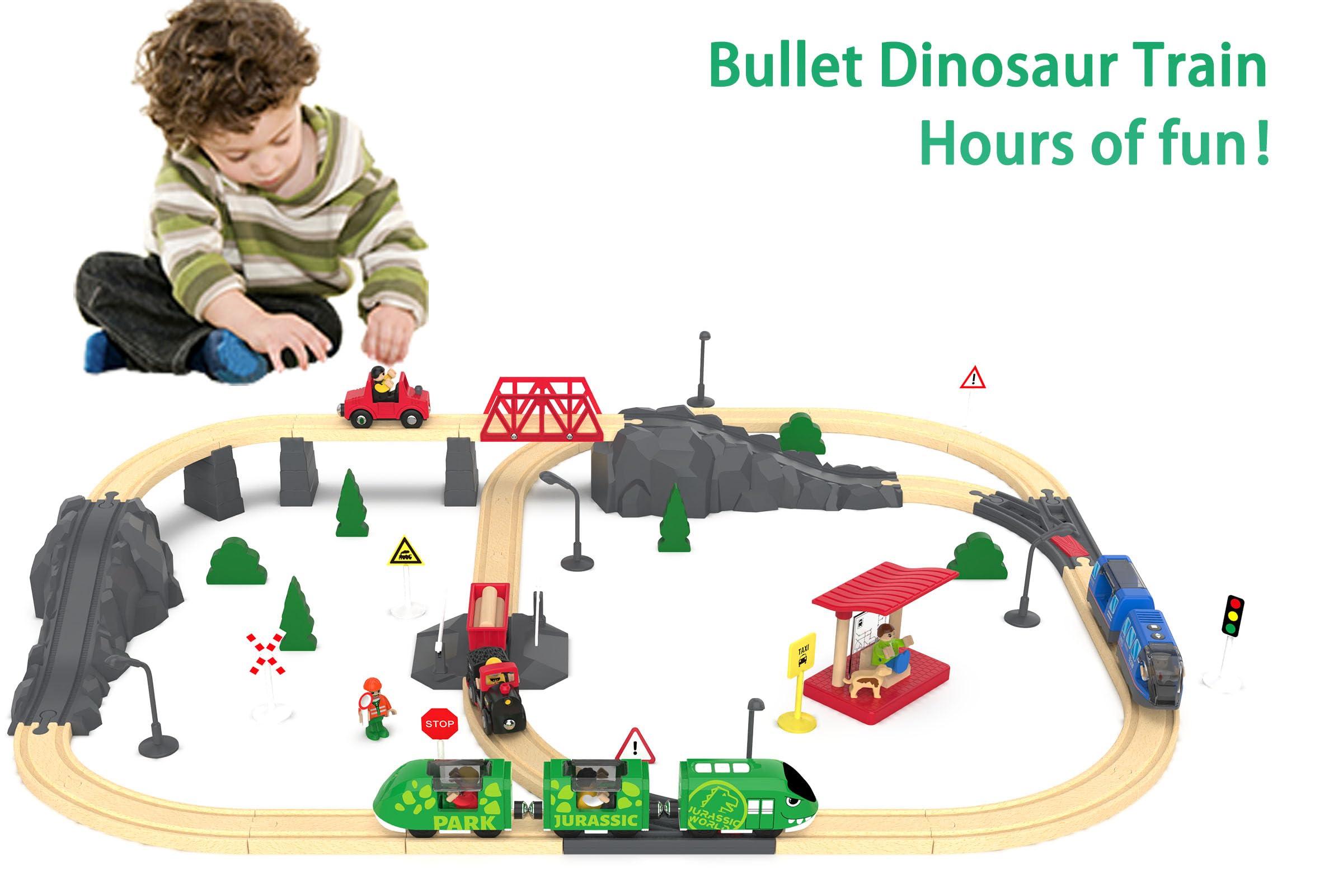 Child-friendly, non-toxic materials with smooth edges for safe play