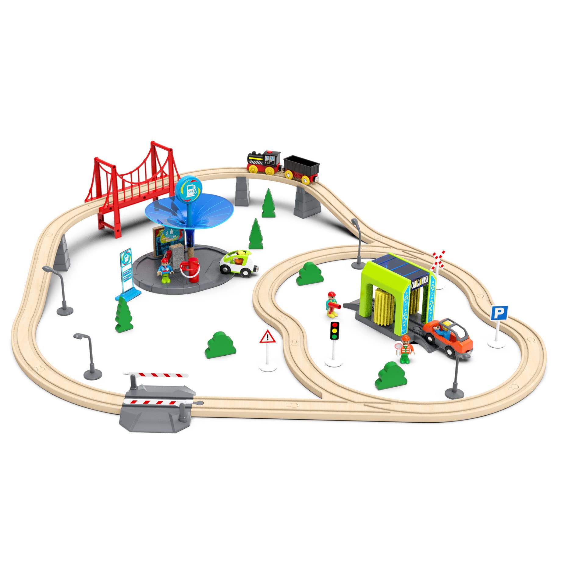 Z MAYABBO train accessories with poseable action figures for storytelling