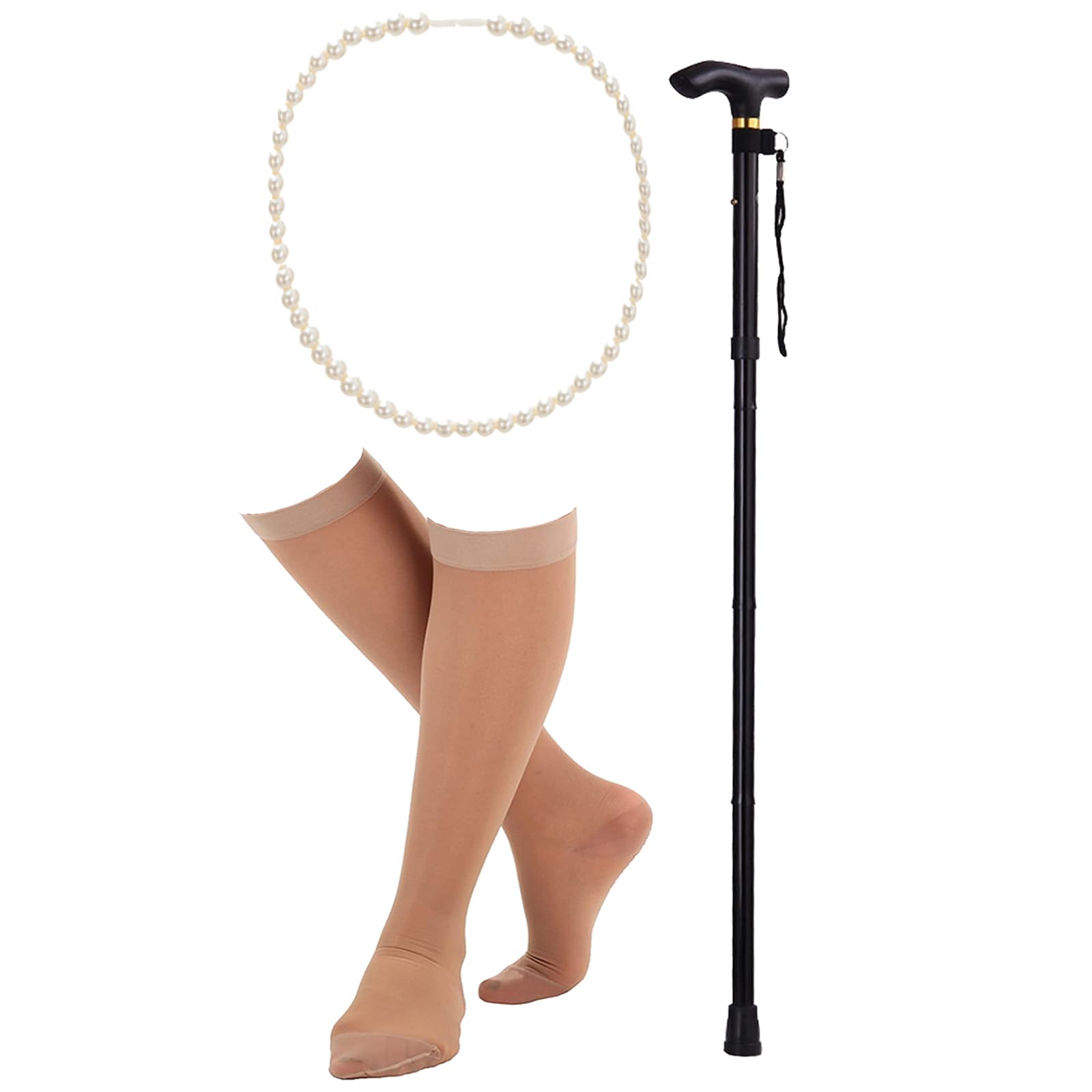 Z-Shop grandma accessory set with cane and bag supports immersive dress-up play