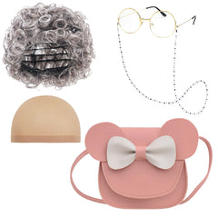 Z-Shop grandma glasses with beaded chain add authentic detail for kid costumes