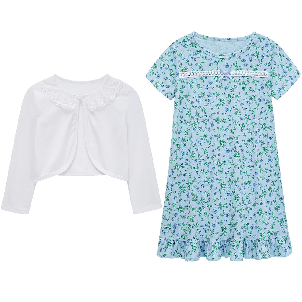 Z-Shop old lady dress with cardigan creates a ready-to-wear grandma outfit for school events.