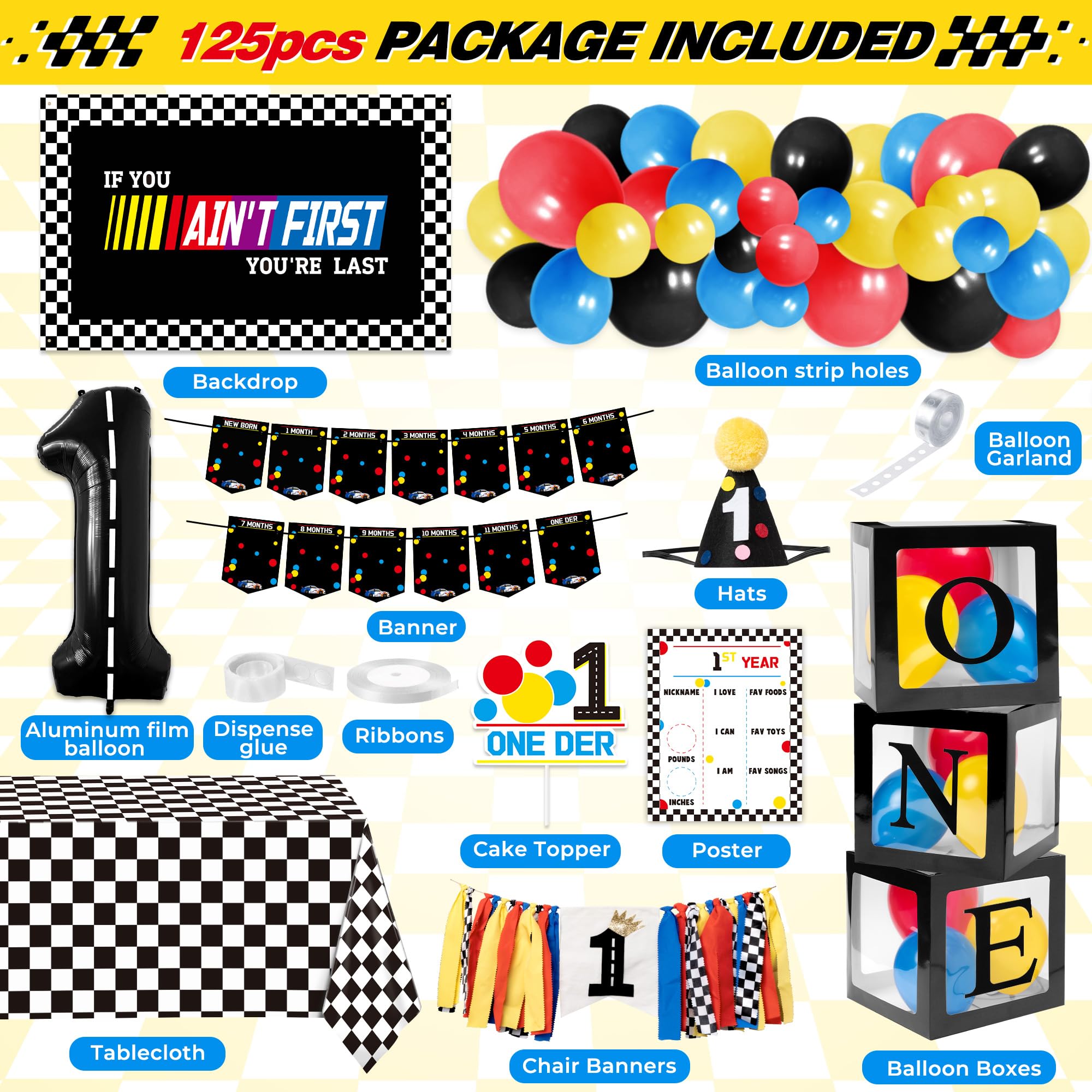 Z1juce Fast One 40-inch foil balloon creates dramatic focal point