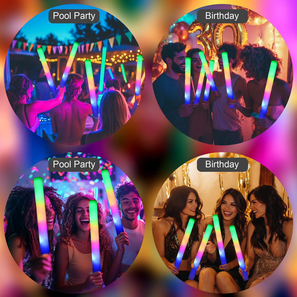 Zaaaslsm foam glow stick dark party ambience for night venues.