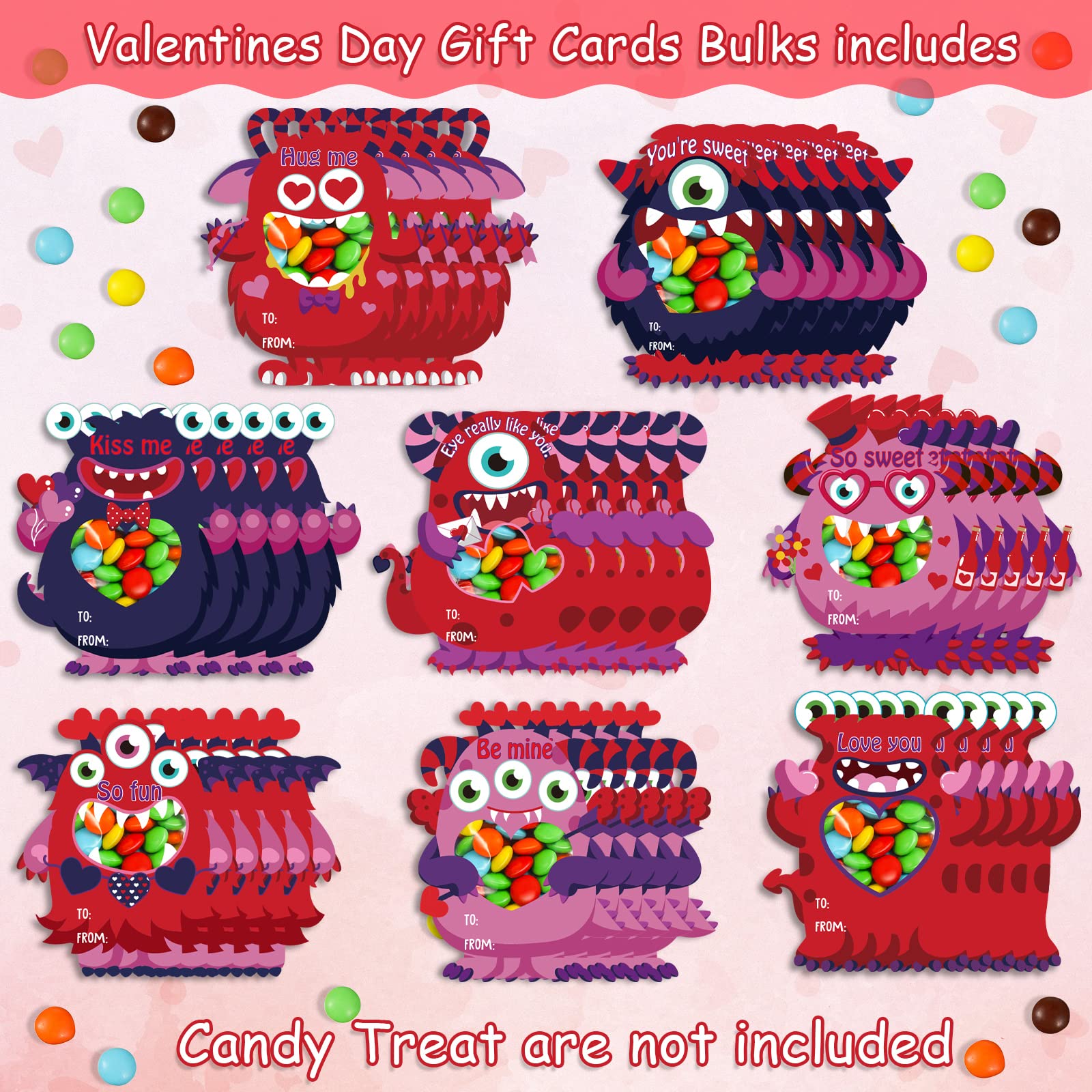 Zachely Valentine cards measure 4.9 by 6.2 inches for easy gifting.