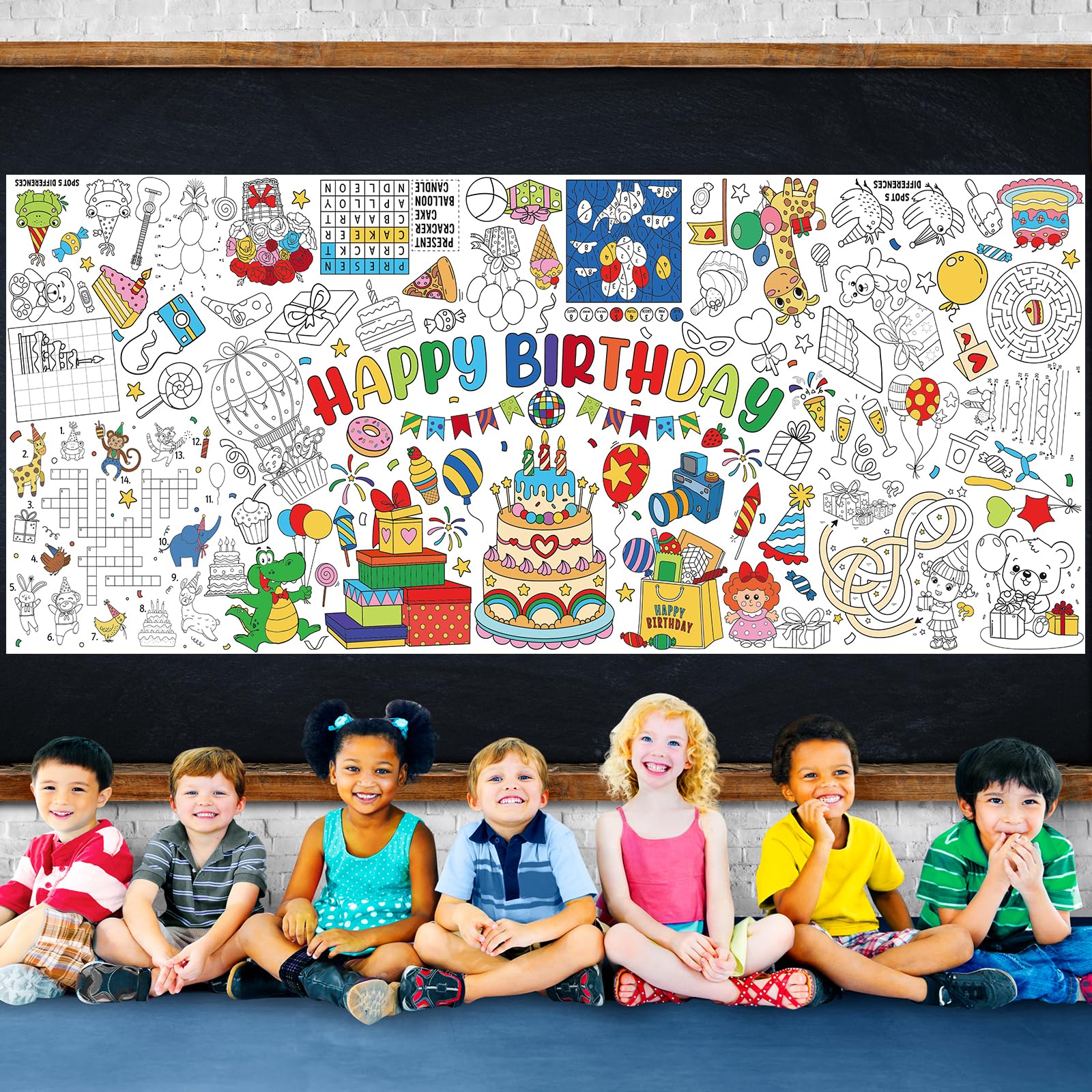 Zachely birthday poster backdrop tablecloth for photos