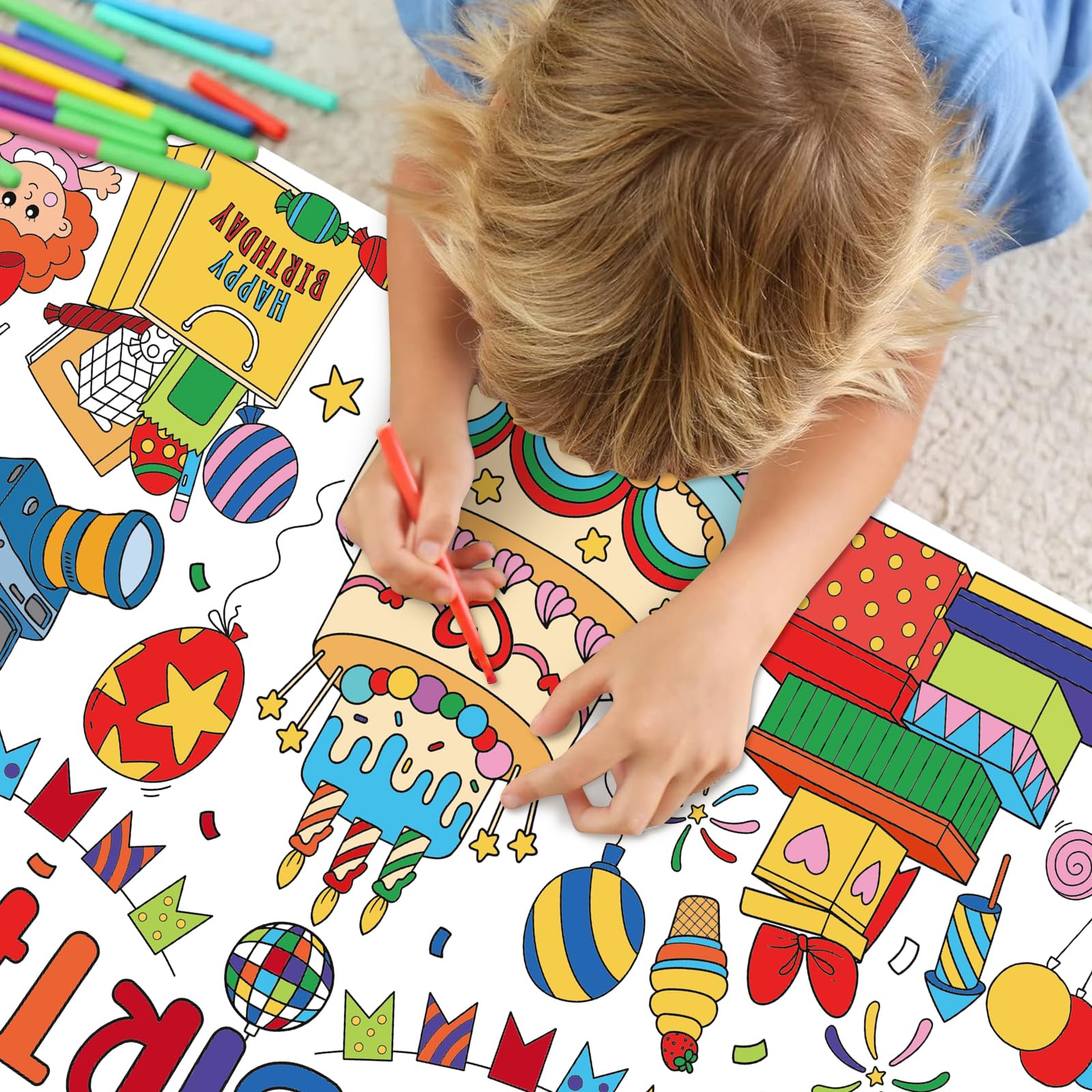 Zachely birthday poster crossword puzzle for classroom play