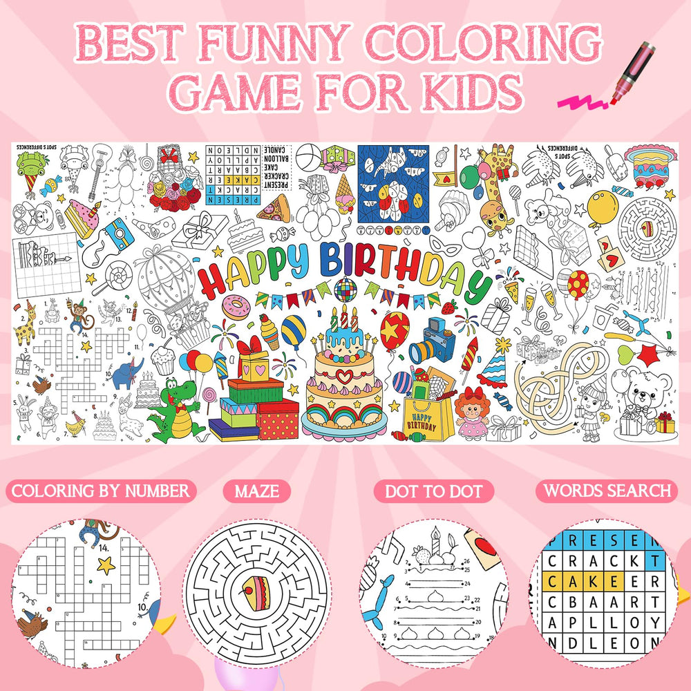 Zachely birthday poster ice cream motif for coloring and backdrop