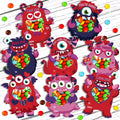 Zachely monster Valentine cards collection in eight designs for classroom exchanges.