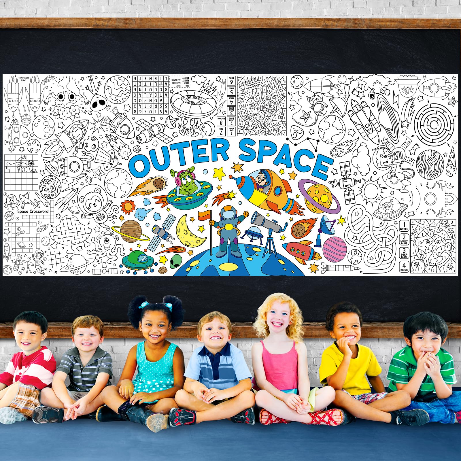 Zachely thick paper coloring poster is sturdy and portable