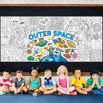 Zachely thick paper coloring poster is sturdy and portable
