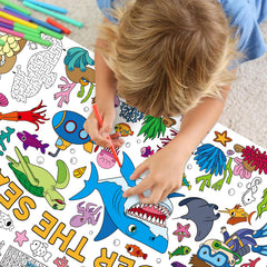 Zachely whale scene coloring page encourages imaginative play.