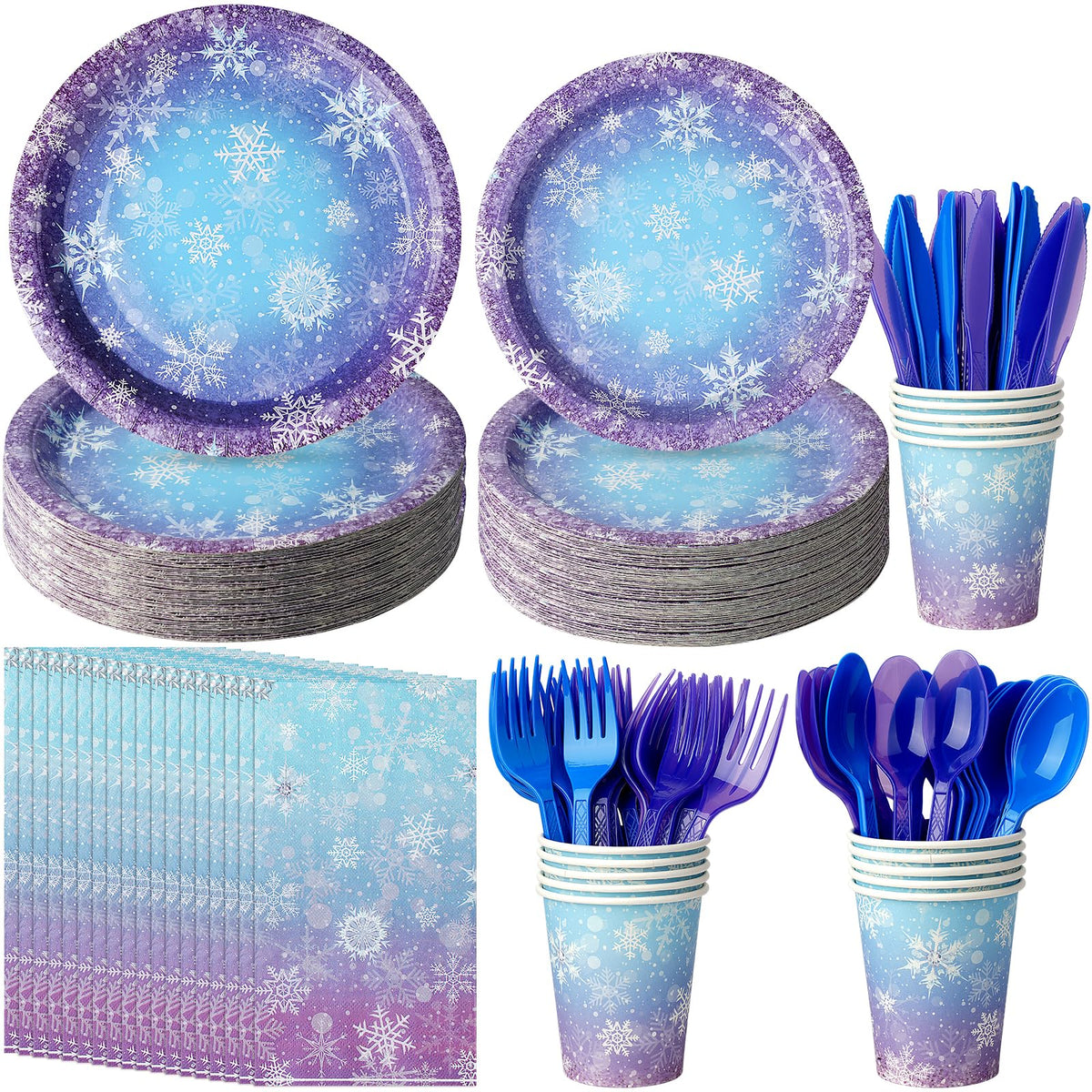 Zachely winter snowflake dessert plates 7in for stylish snack service