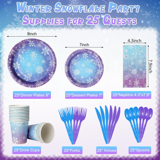 Zachely winter snowflake dinner plates 9in ideal for holiday meals