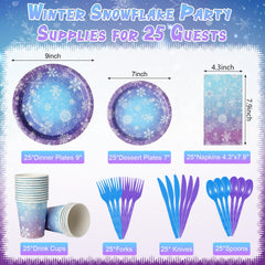 Zachely winter snowflake dinner plates 9in ideal for holiday meals