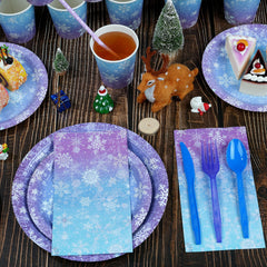 Zachely winter snowflake napkins 4-3x7-9in soft and absorbent