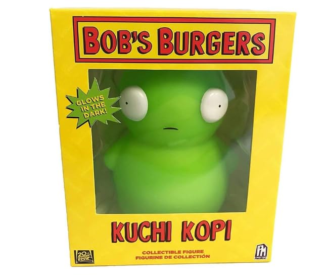 Zacopne Bobs Burgers Kuchi Kopi glow 6-inch figure glowing in the dark for desk display.