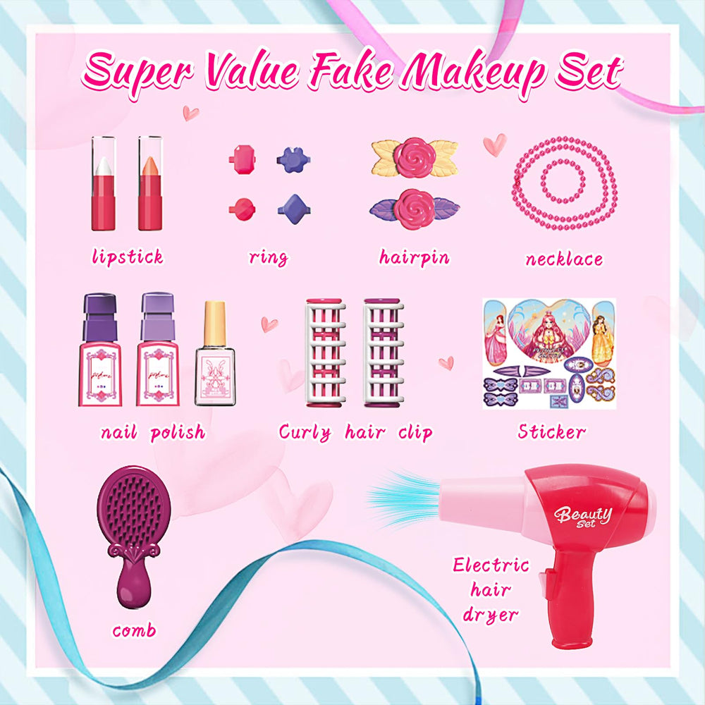 Zaddgiuuy toddler beauty set includes accessories for creative styling.
