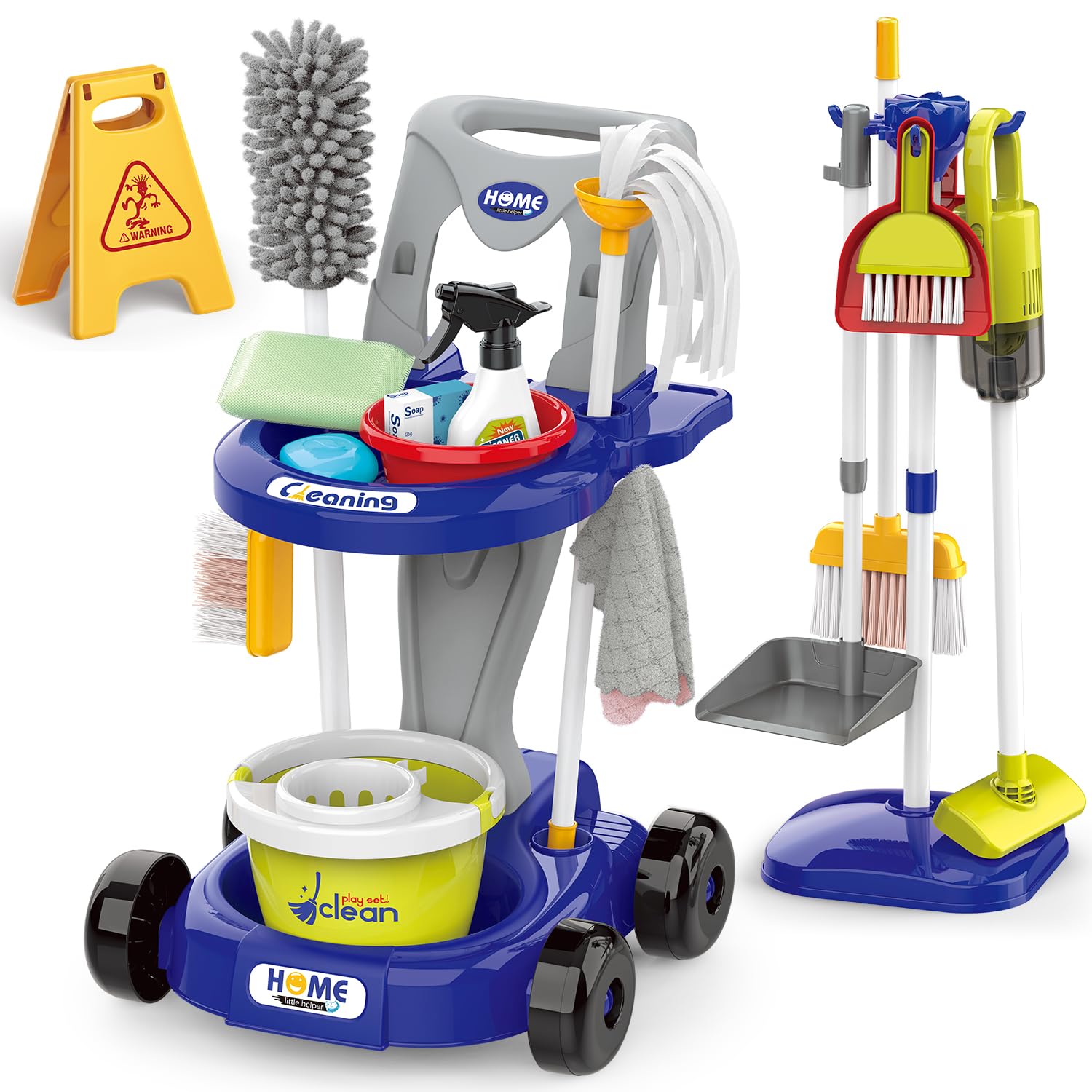 Zaddgiuuy Toddler Cleaning Set vacuum in action encourages imaginative play