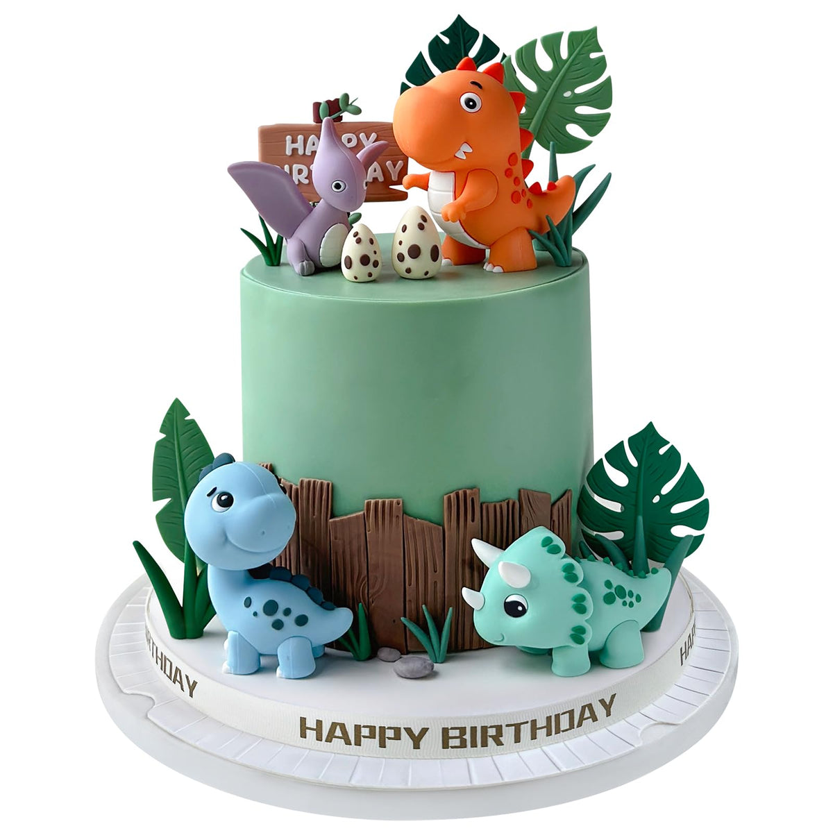 Zafena dinosaur cake toppers set for vibrant birthday decorating