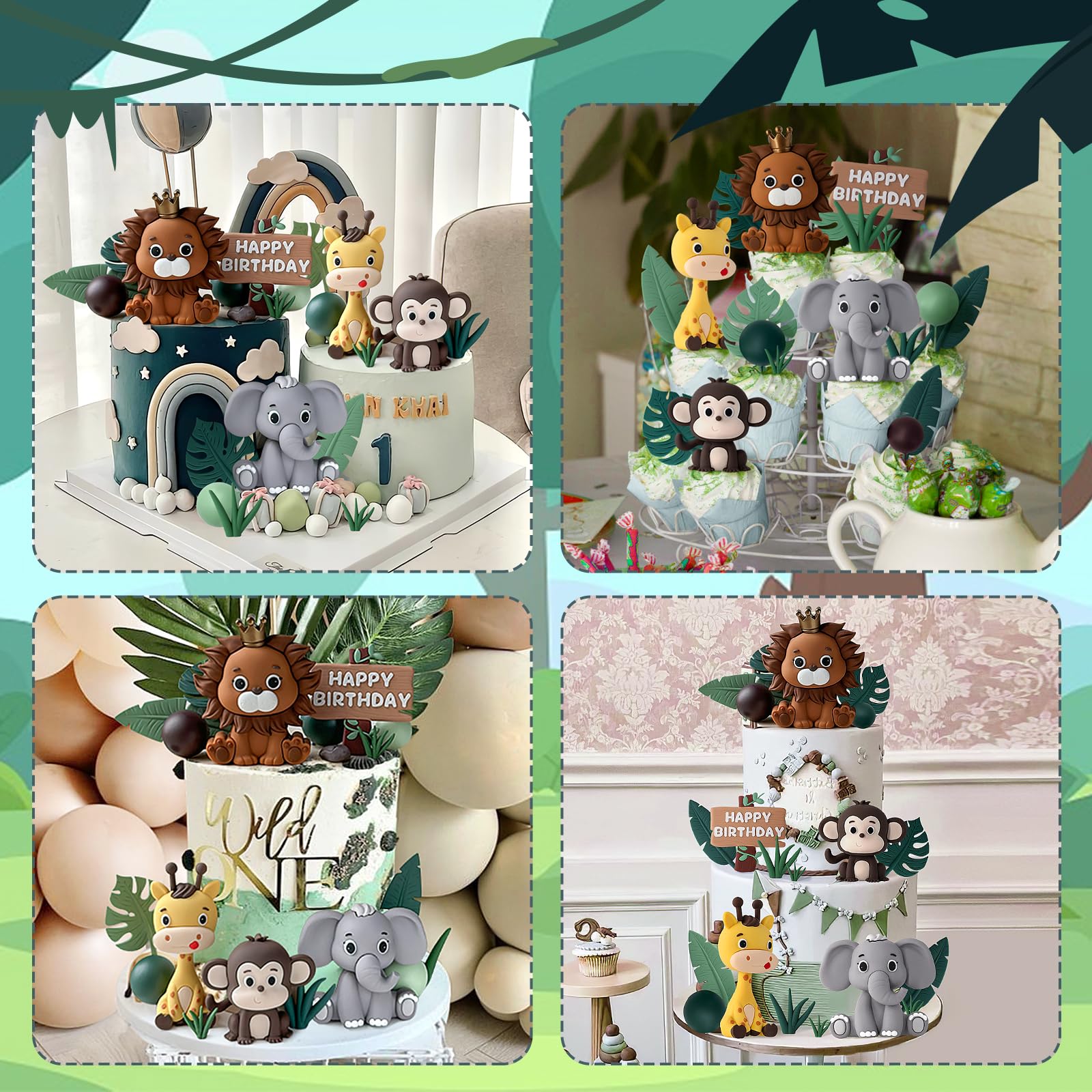 Zafena monkey cake topper introduces whimsy to party treats
