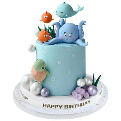 Zafena under-the-sea octopus cake topper adds whimsical ocean detail to cake