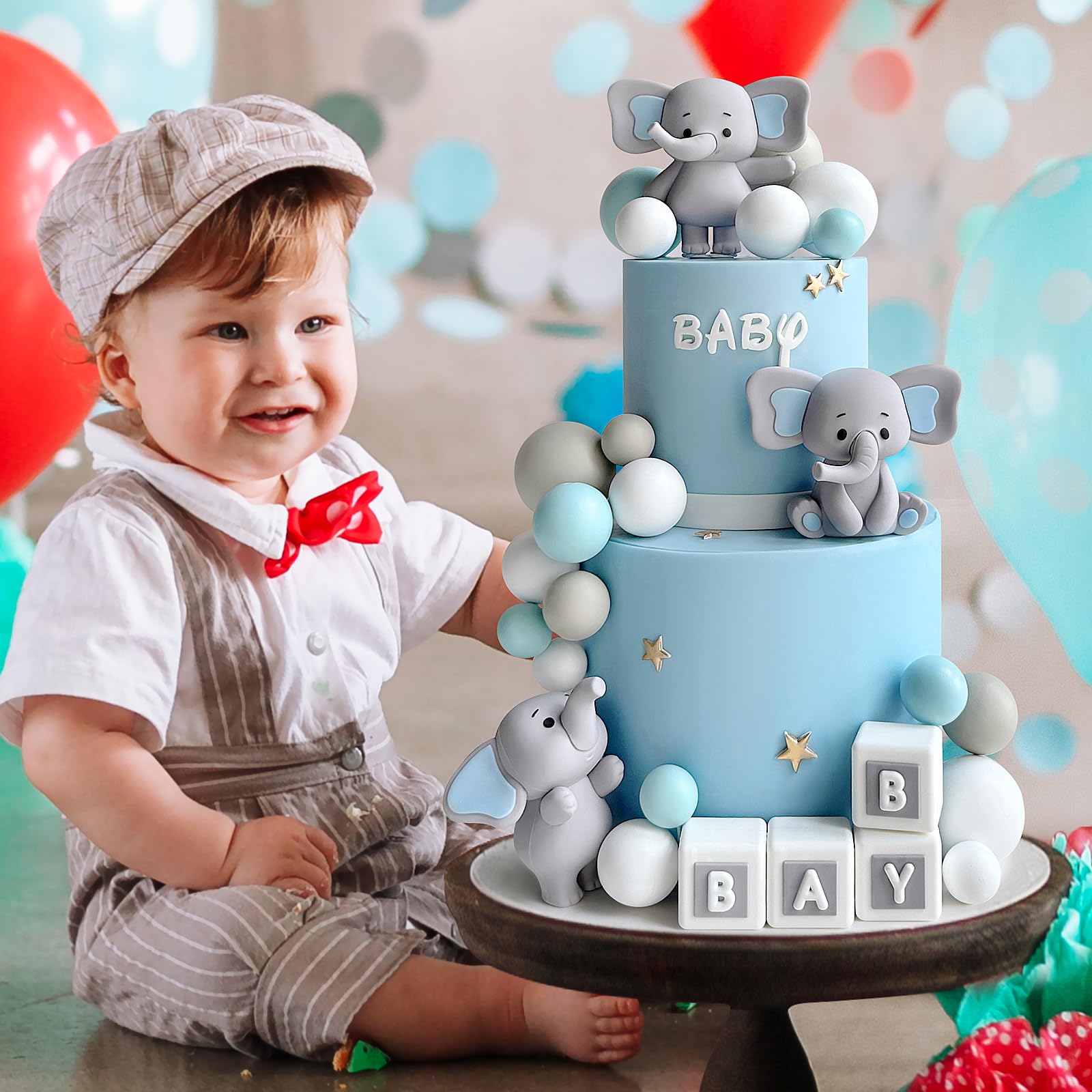 Zafena white pearl balls create classic cake accents