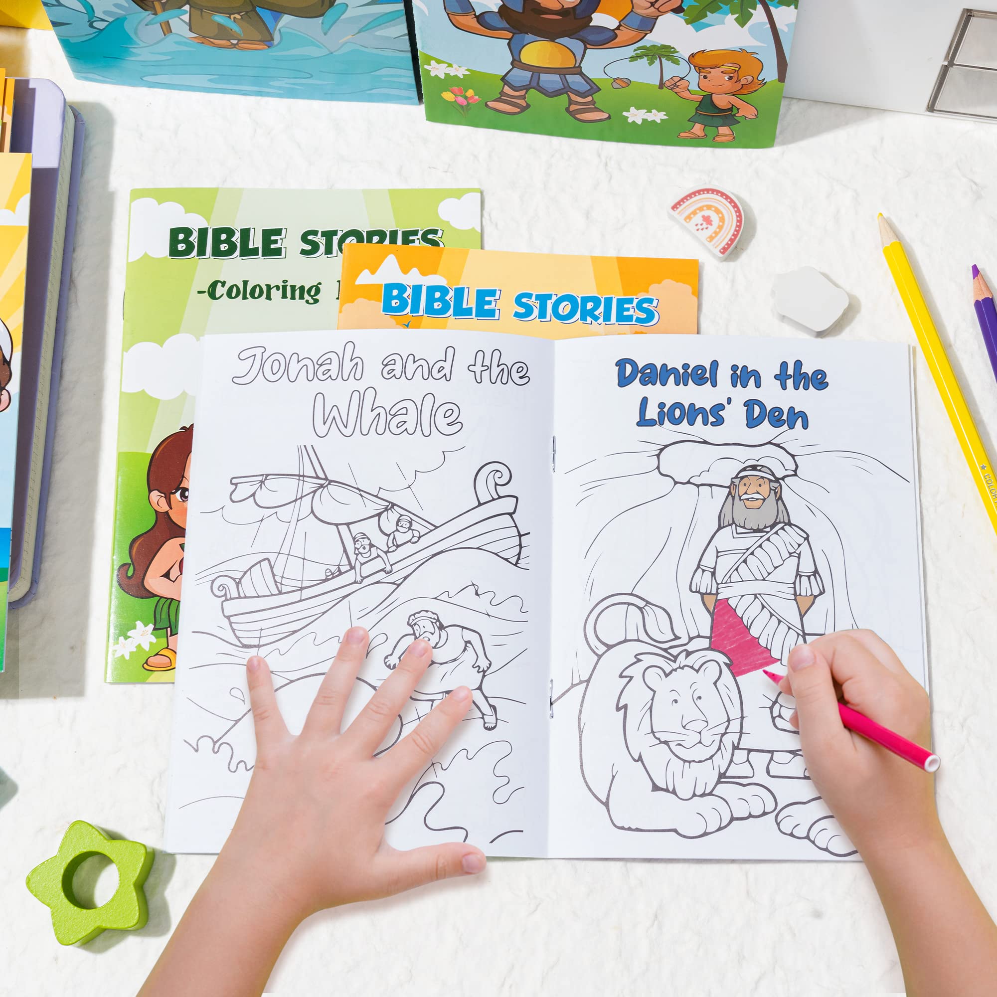 Zainpe Bible Stories Coloring Book inner pattern 02 vibrant pages encourage focus during art