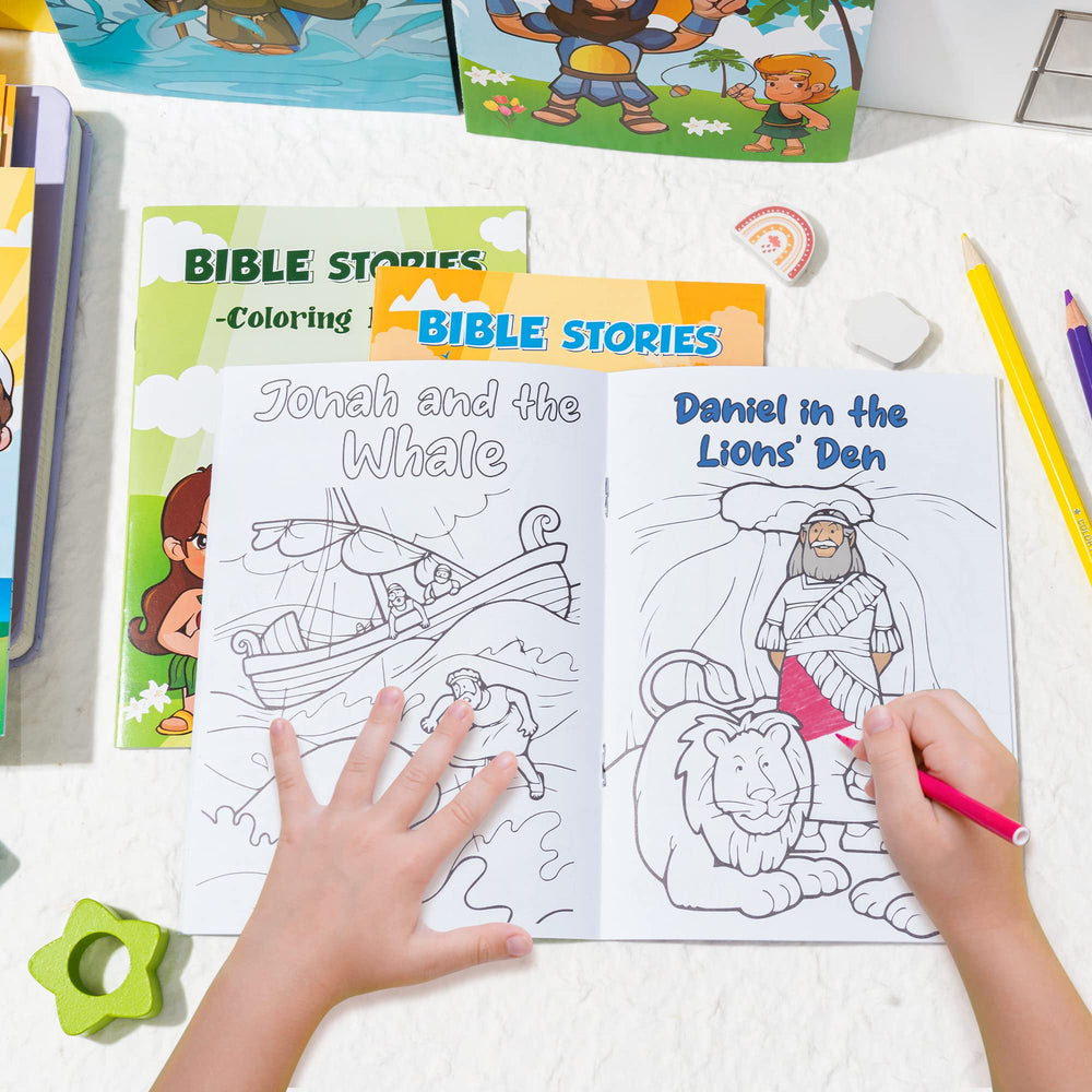Zainpe Bible Stories Coloring Book inner pattern 02 vibrant pages encourage focus during art