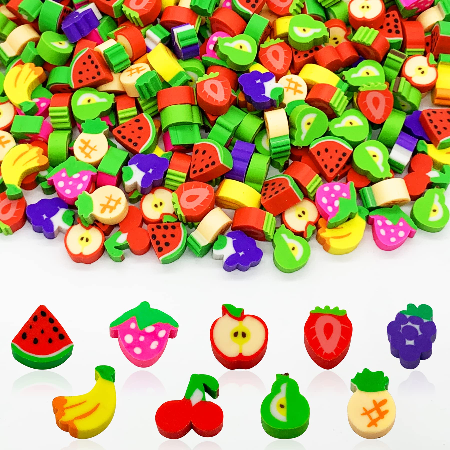 ZAKVOOR pear mini erasers brighten desks and reward bags.